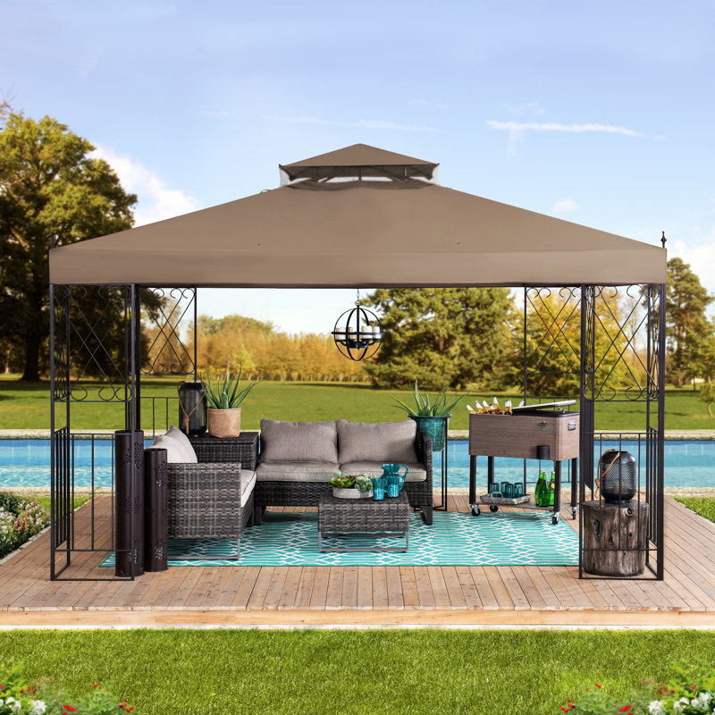 Sunjoy Parlay 12 Ft. W x 10 Ft. D Steel Patio Gazebo & Reviews Wayfair